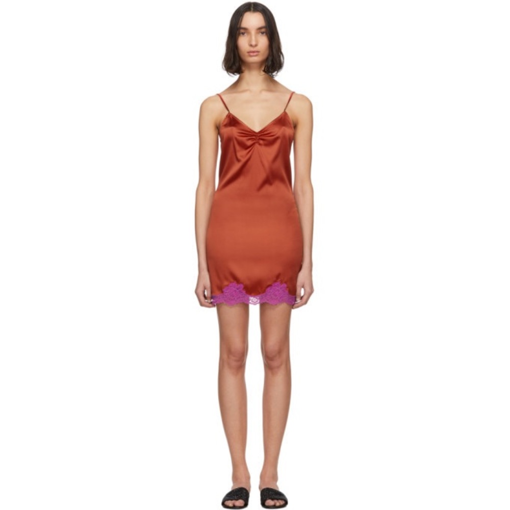 Fleur du Mal Red James Slip Dress
